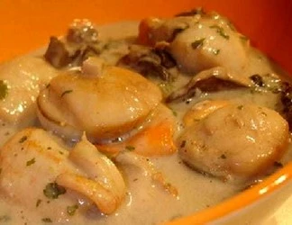 Recette Blanquette De Noix De Saint Jacques Aux Champignons Bruns Pom